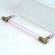 Clear Pink Cylinder Glass Door Handles